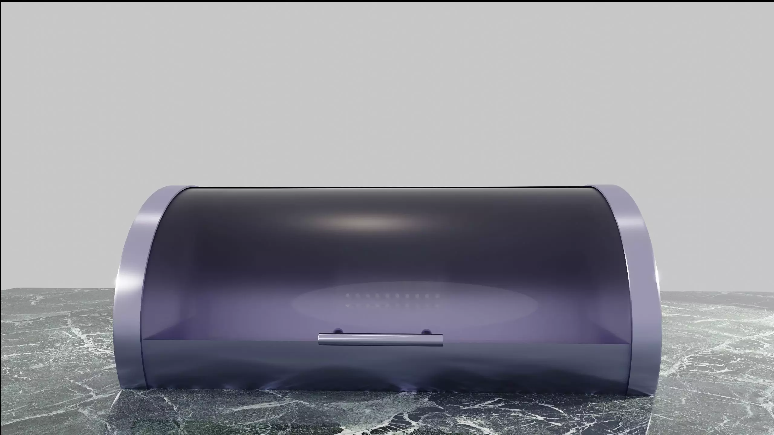 Modern Stainless breadbox 3D model_0