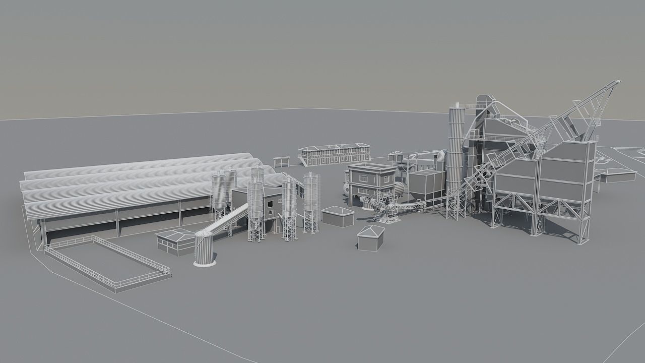 Concrete Batching Plant 3D model_16