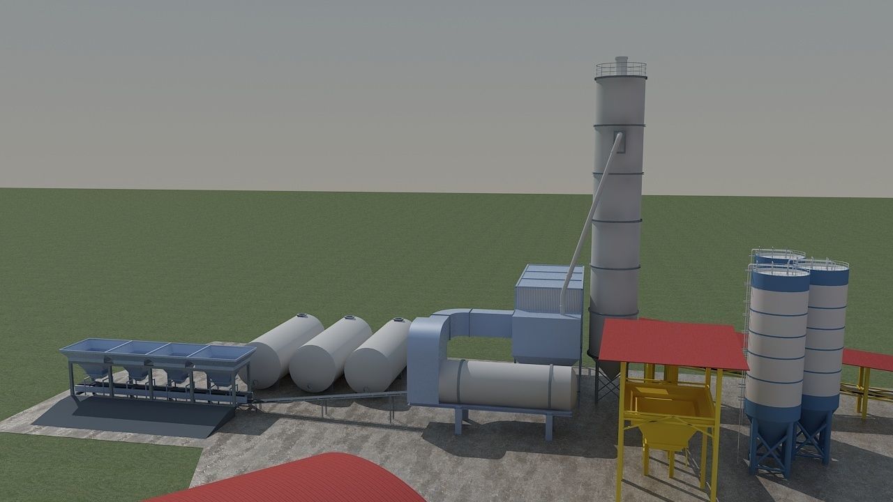 Concrete Batching Plant 3D model_8