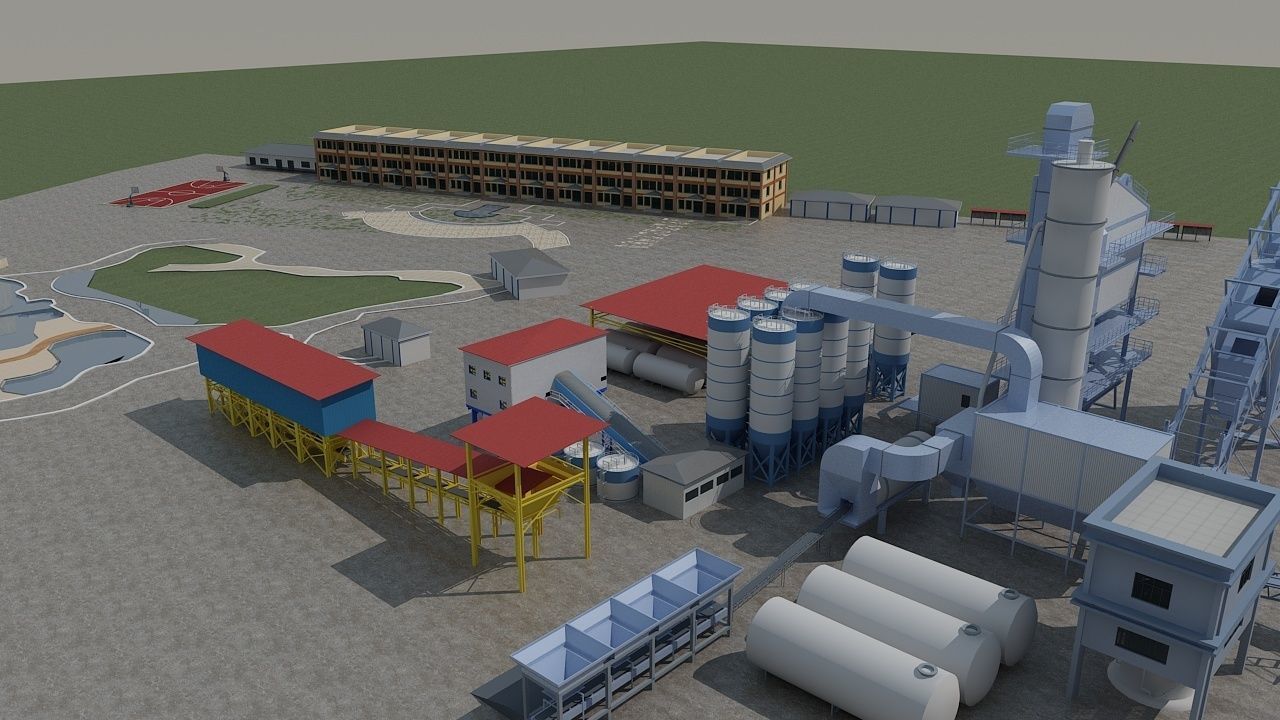 Concrete Batching Plant 3D model_7