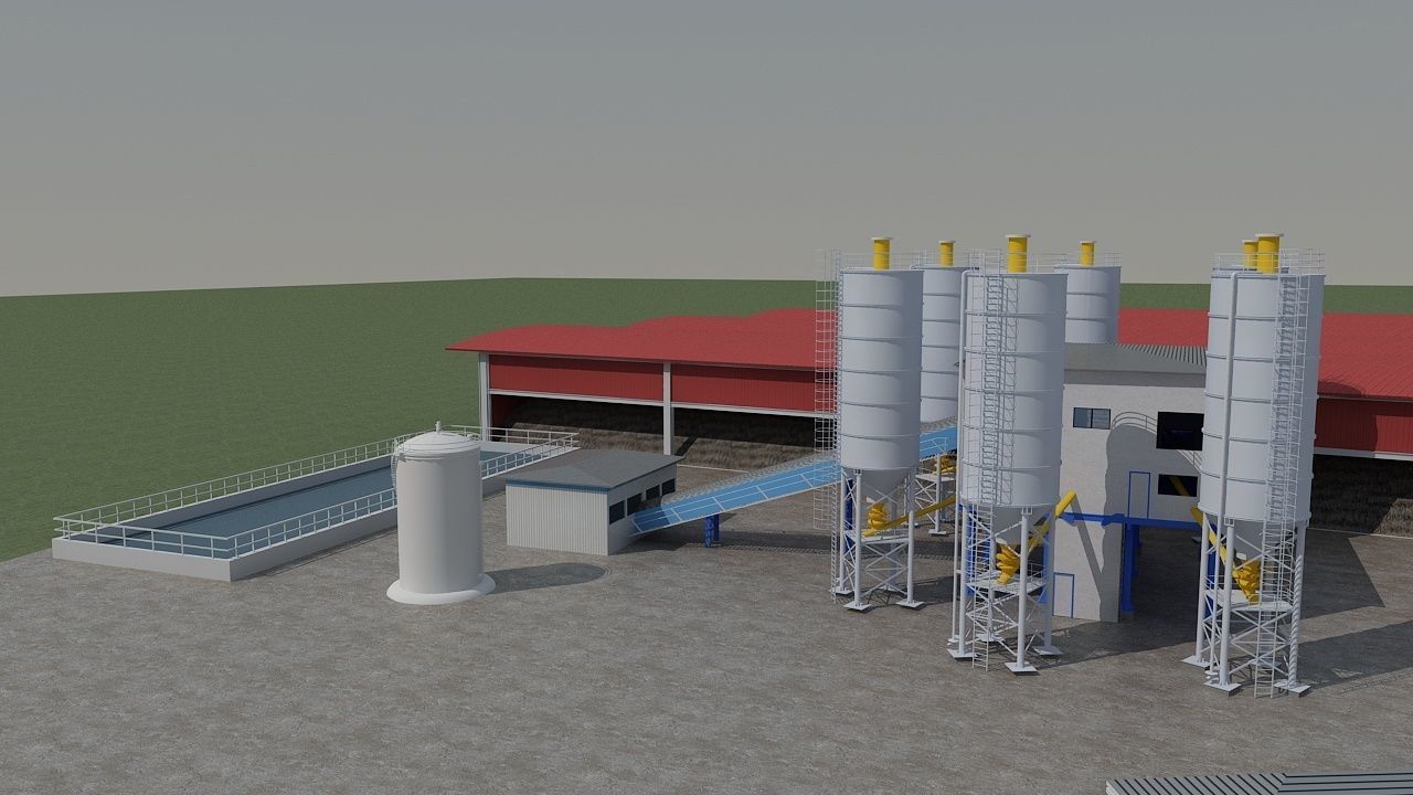 Concrete Batching Plant 3D model_6