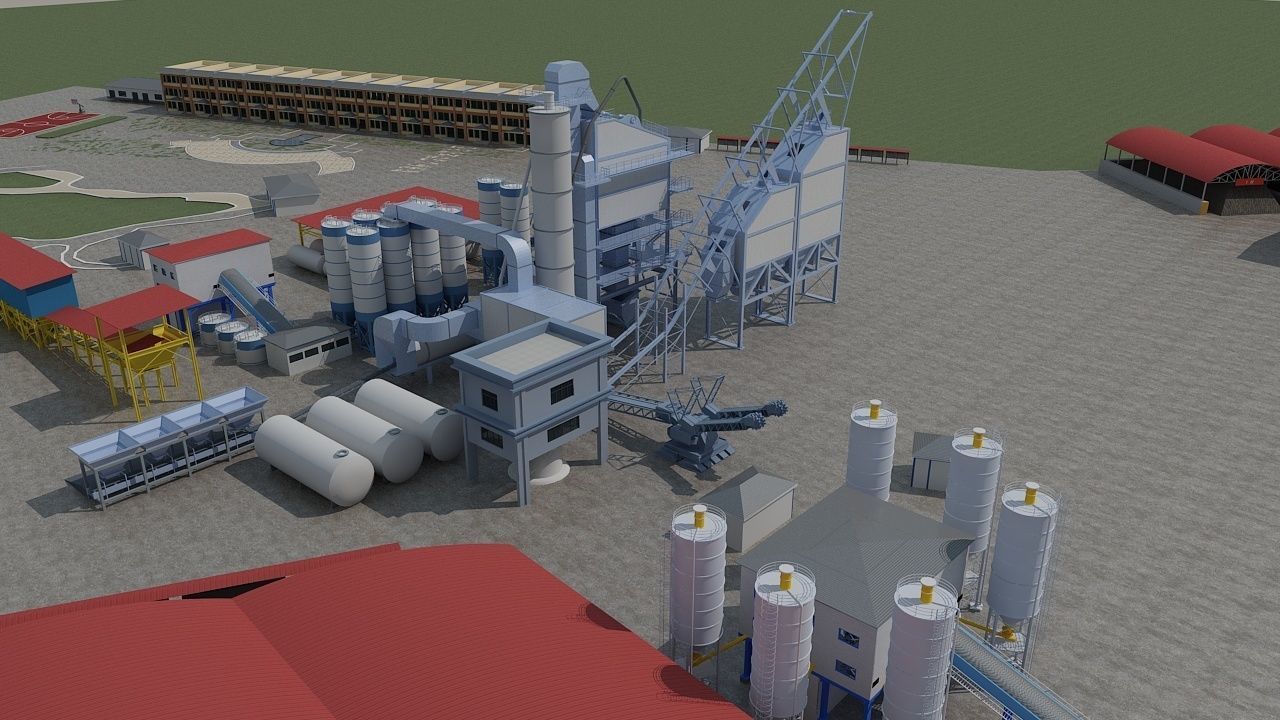 Concrete Batching Plant 3D model_1