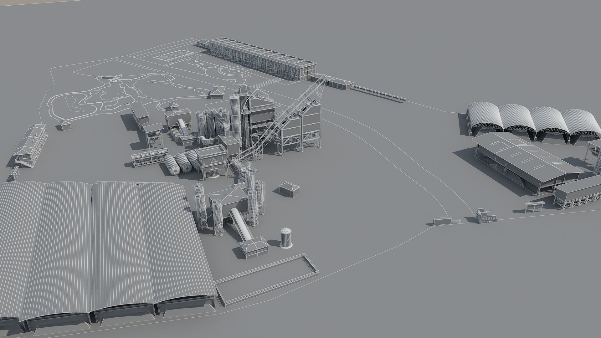 Concrete Batching Plant 3D model_14