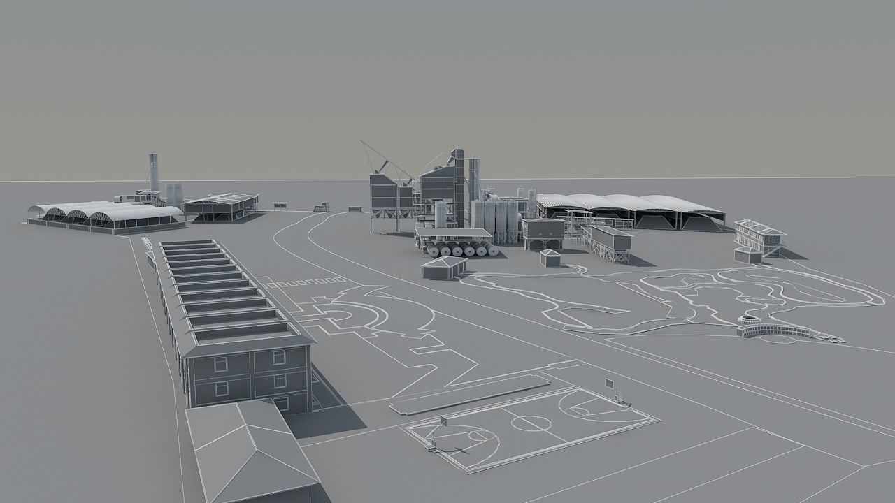 Concrete Batching Plant 3D model_17