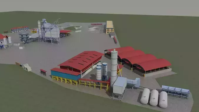 Concrete Batching Plant 3D model