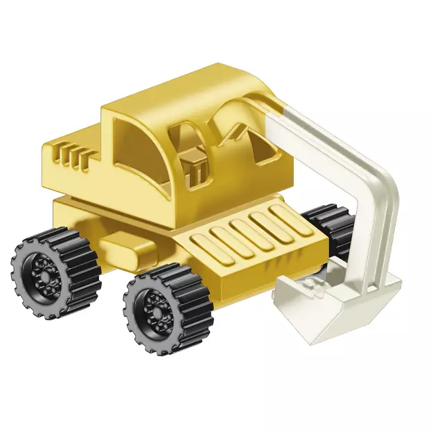 Toddler Bulldozer Toy 3D model_0