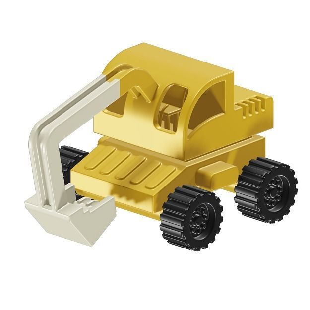 Toddler Bulldozer Toy 3D model_2