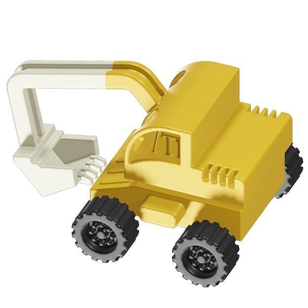 Toddler Bulldozer Toy 3D model_3