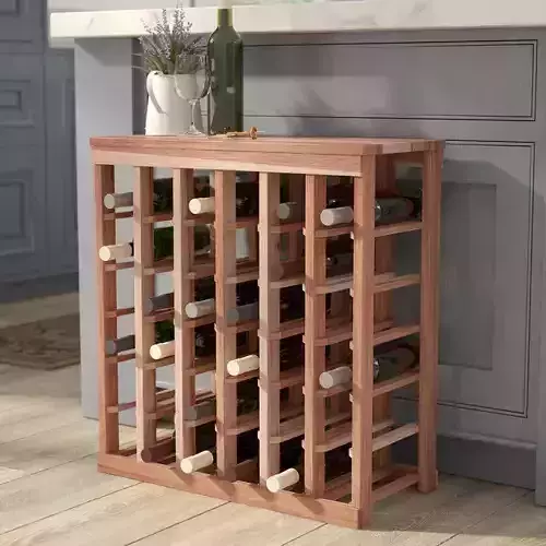 Karnes Wood Floor Wine Bottle Rack