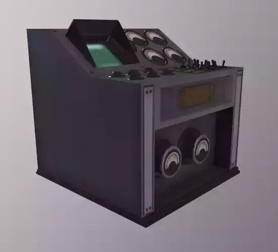 Computer Panel Low-poly 3D model