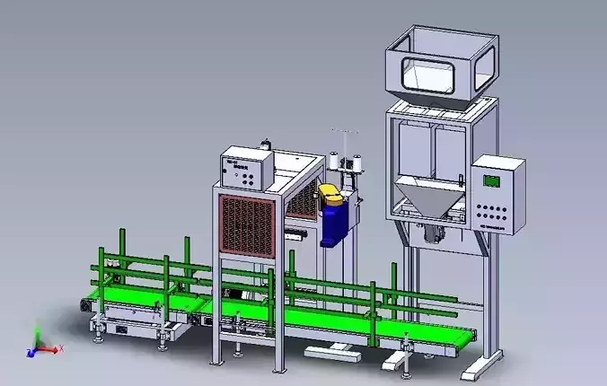 Automatic Quantitative Packaging Scale Machine 3D model 3D model
