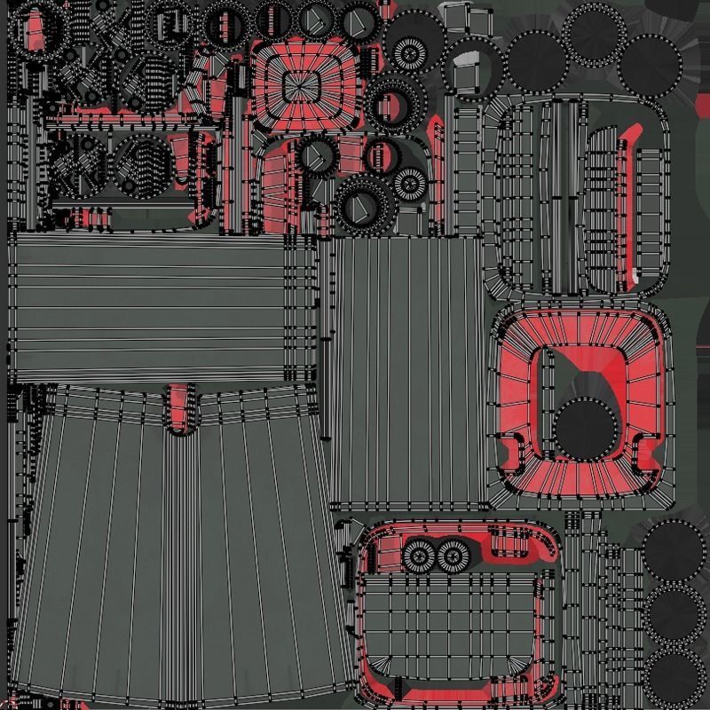 Wheelie Bin Low-poly 3D model_7