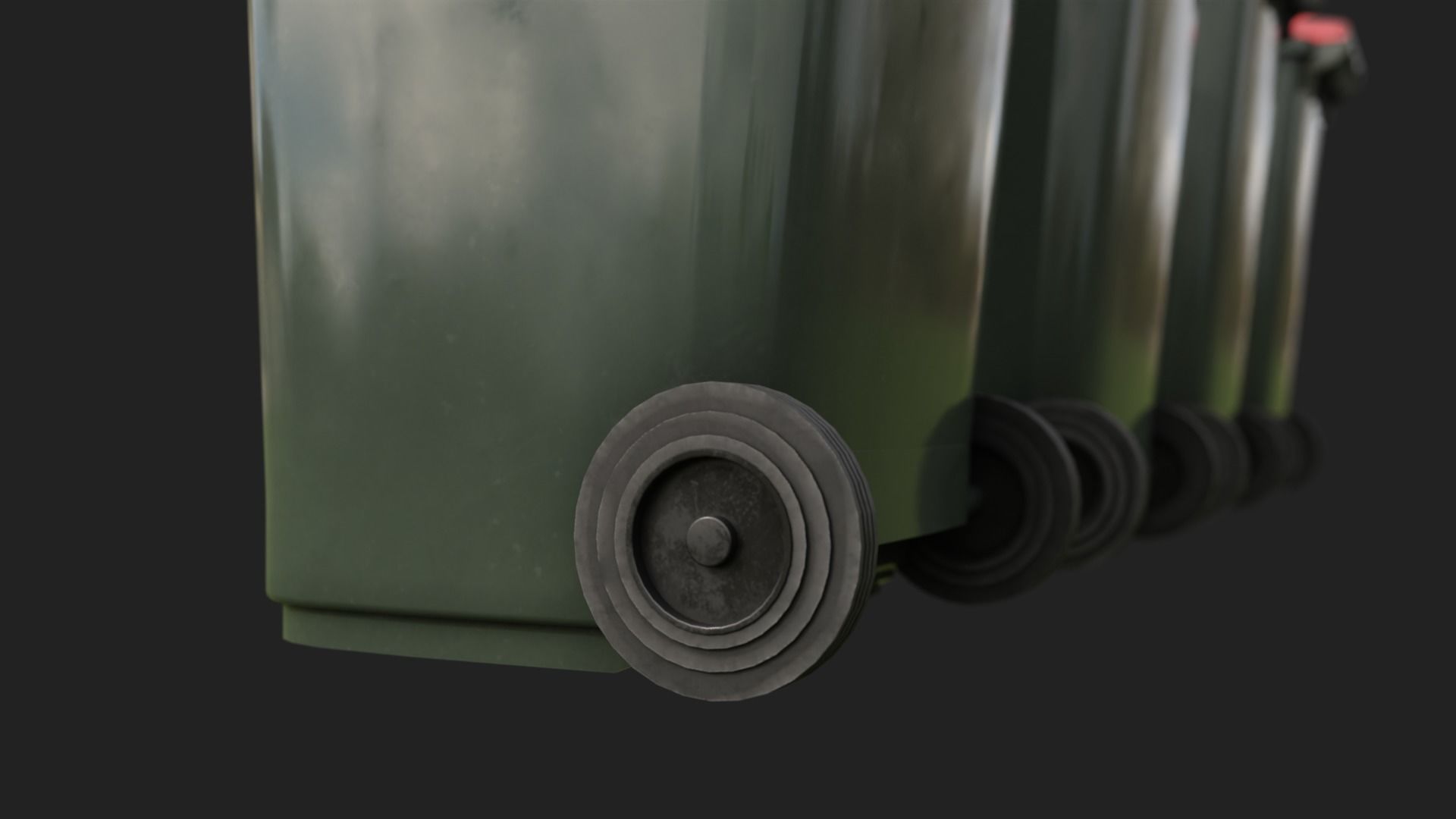 Wheelie Bin Low-poly 3D model_3