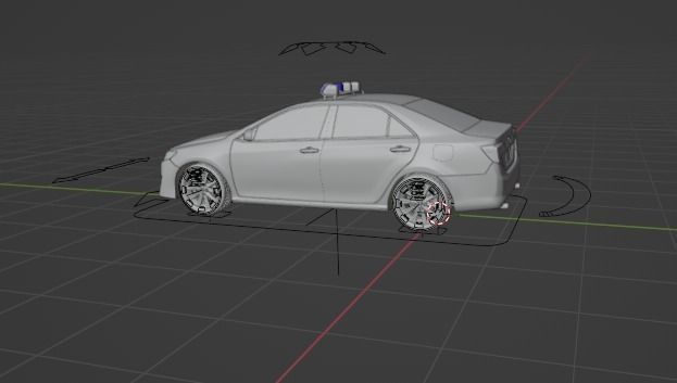 police car Free 3D model_9