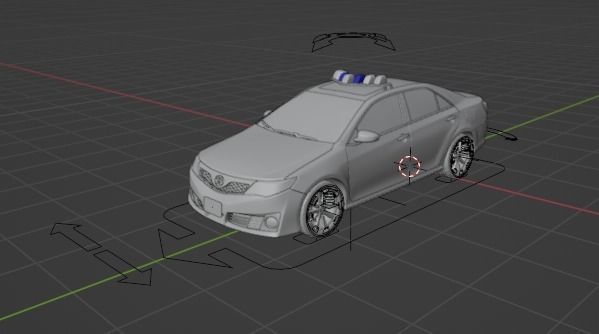 police car Free 3D model_7