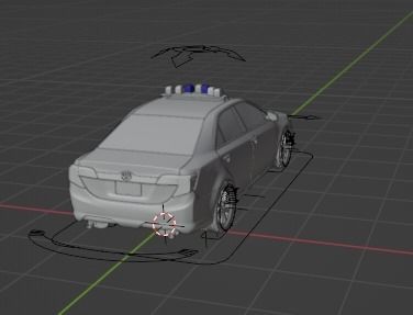 police car Free 3D model_5