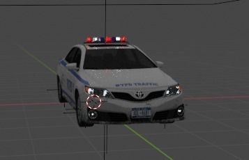 police car Free 3D model_4