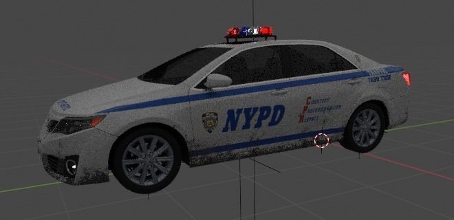 police car Free 3D model_1