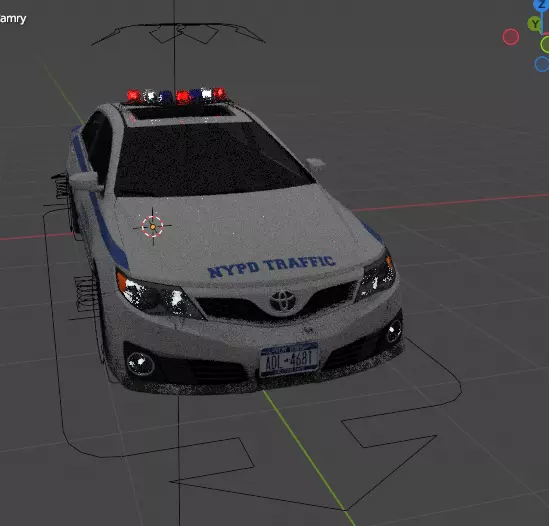 police car Free 3D model_0