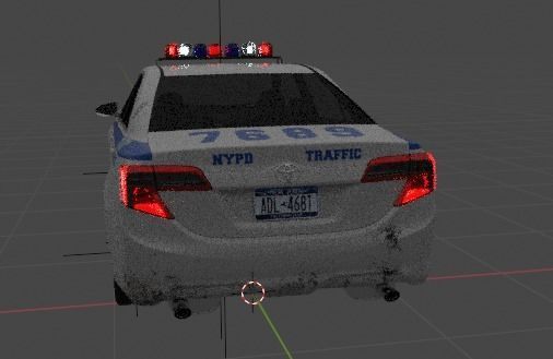 police car Free 3D model_2