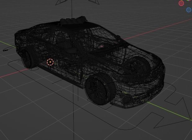 police car Free 3D model_11