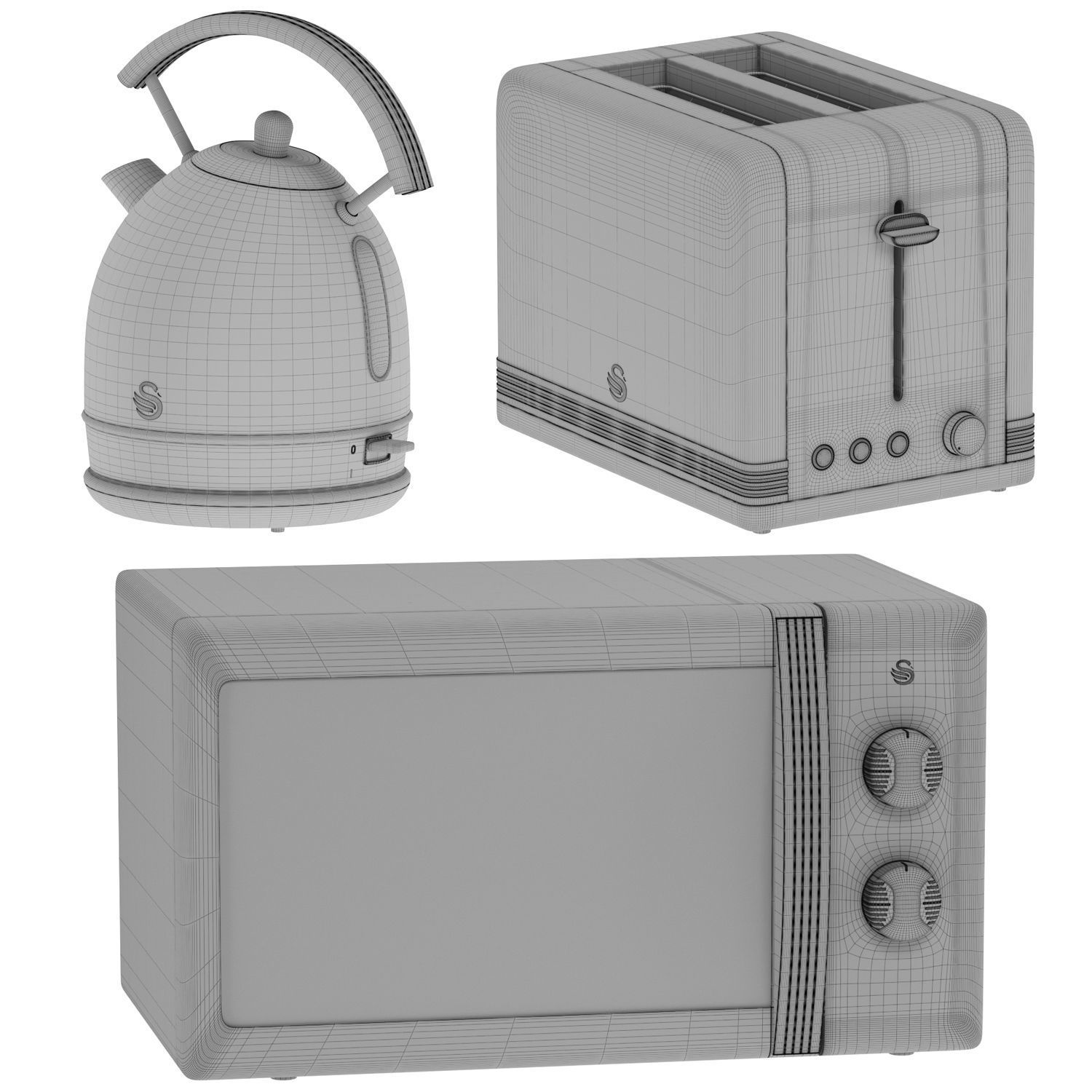 SWAN kitchen appliances 3D model_11