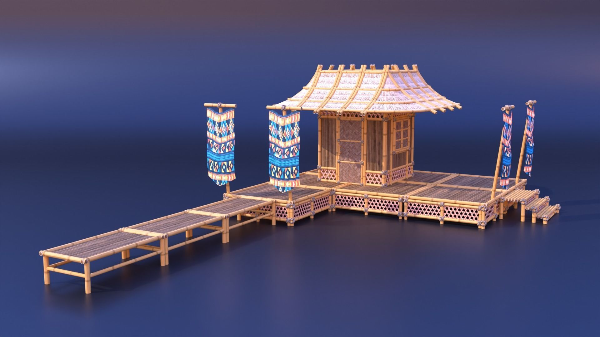 Tribe Modular Asset Pack Low-poly 3D model_2