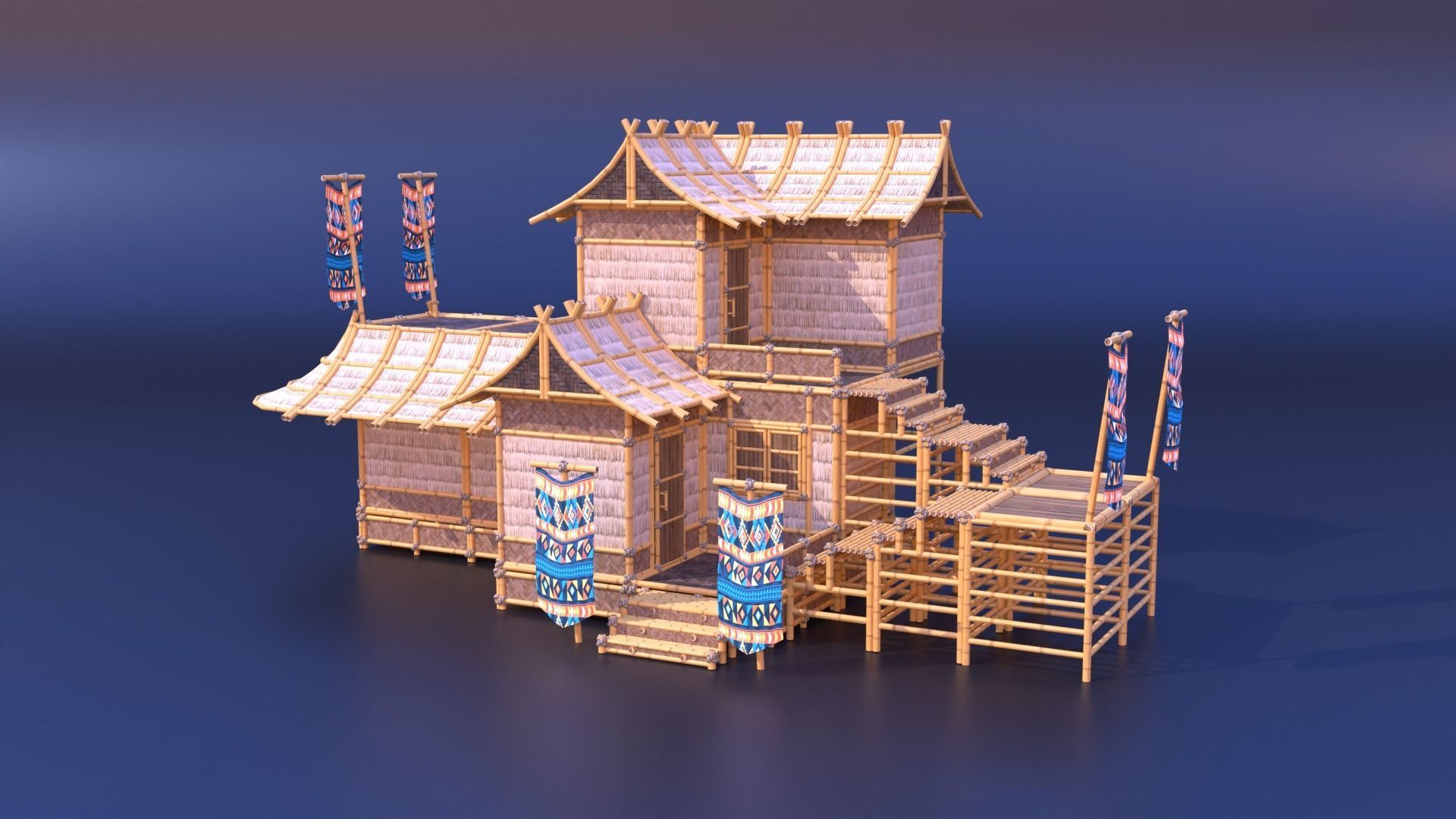 Tribe Modular Asset Pack Low-poly 3D model_1
