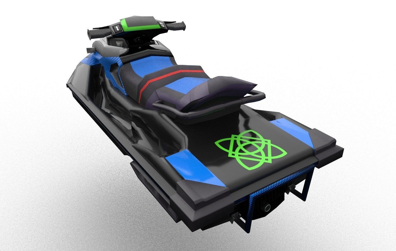 Jetski 03 Low-poly 3D model_6