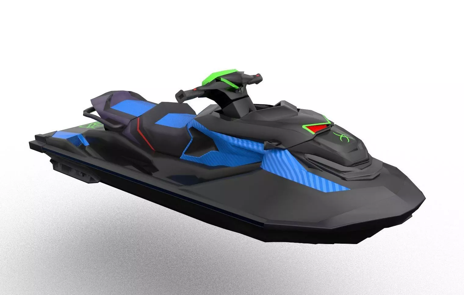 Jetski 03 Low-poly 3D model_0