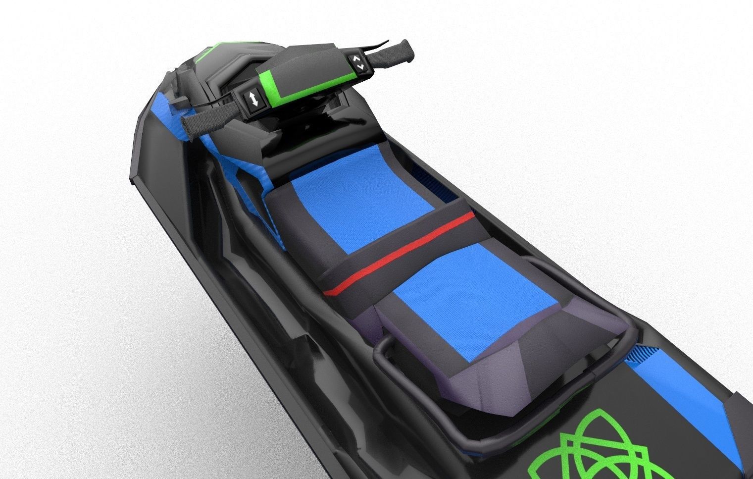 Jetski 03 Low-poly 3D model_7