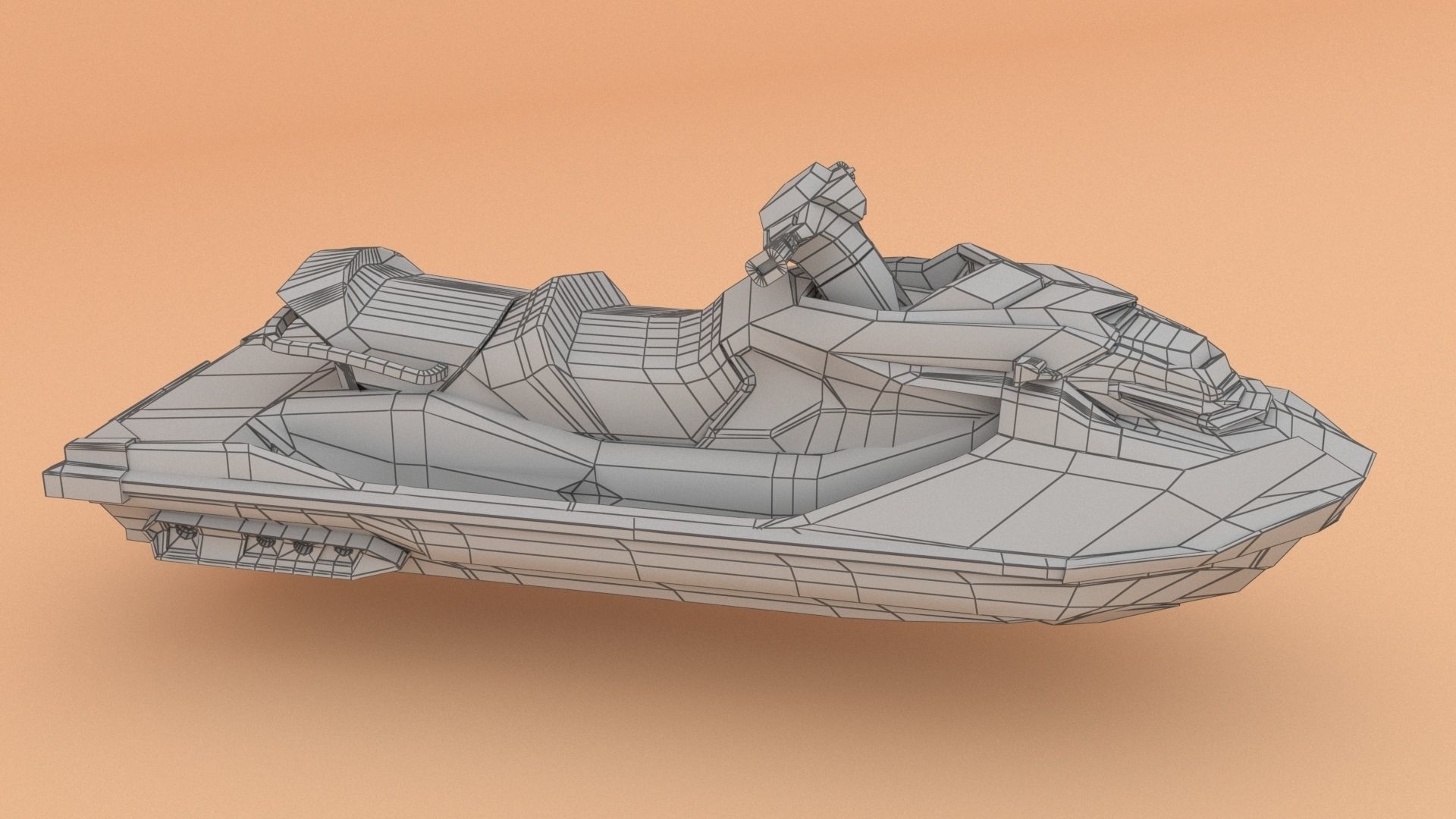 Jetski 03 Low-poly 3D model_14