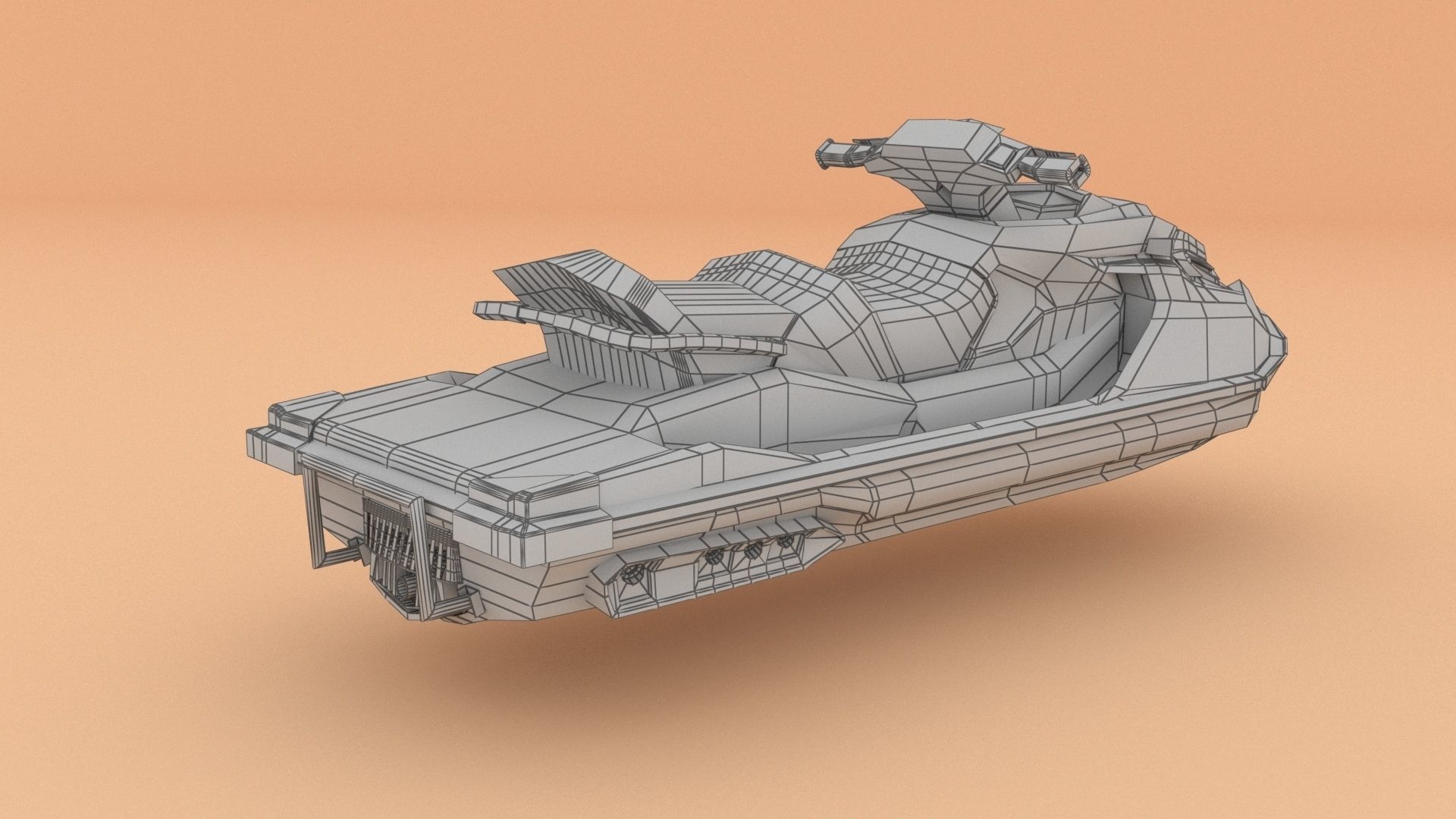 Jetski 03 Low-poly 3D model_17