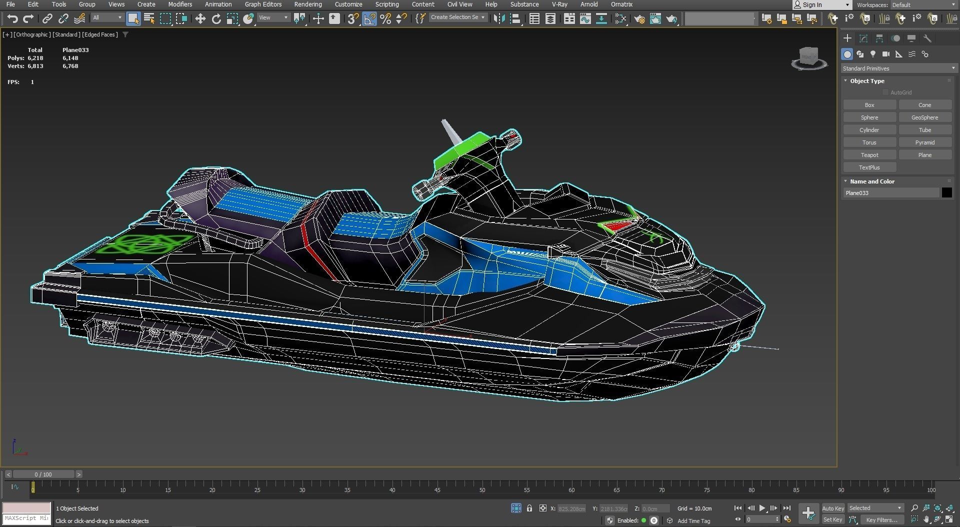 Jetski 03 Low-poly 3D model_10