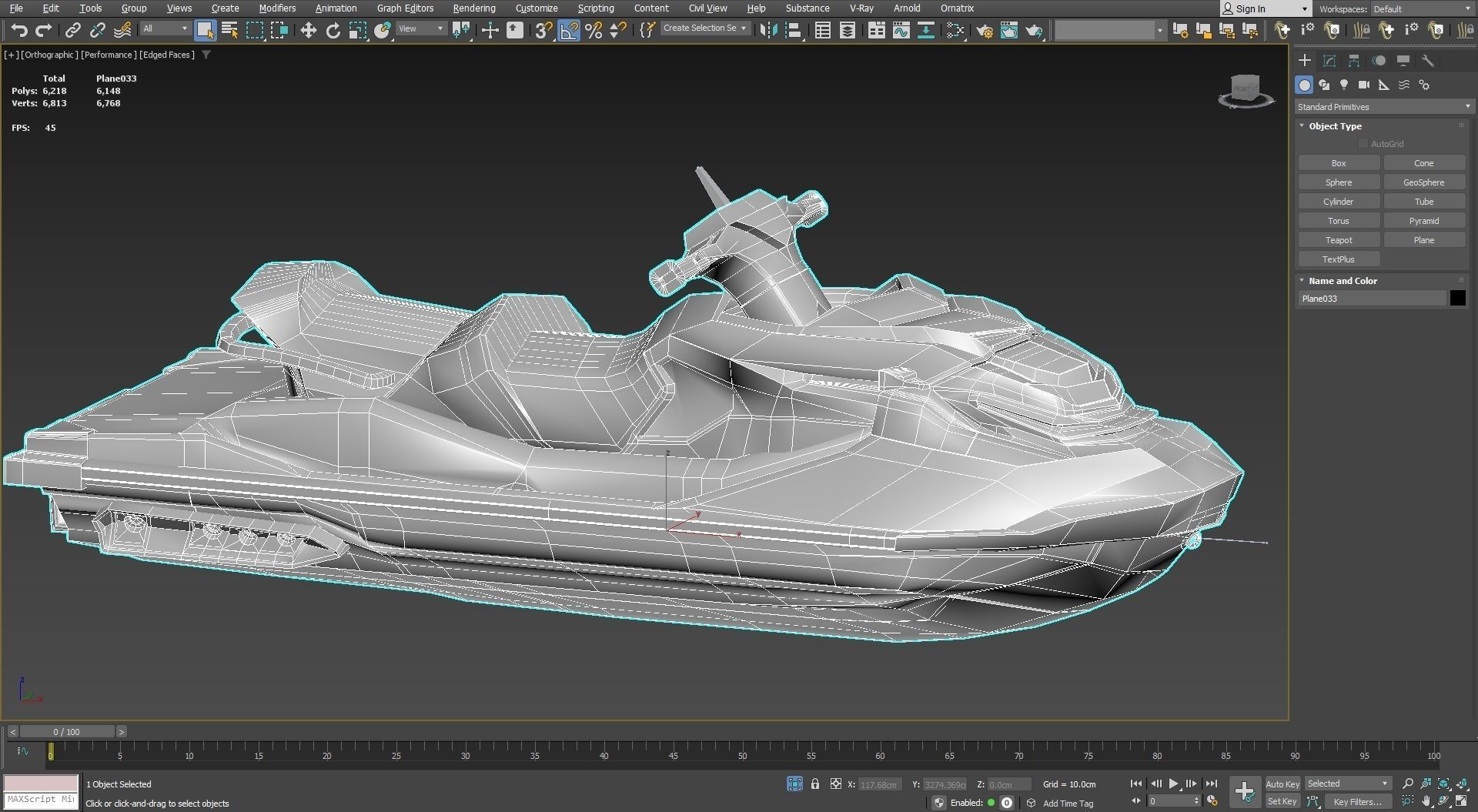 Jetski 03 Low-poly 3D model_13