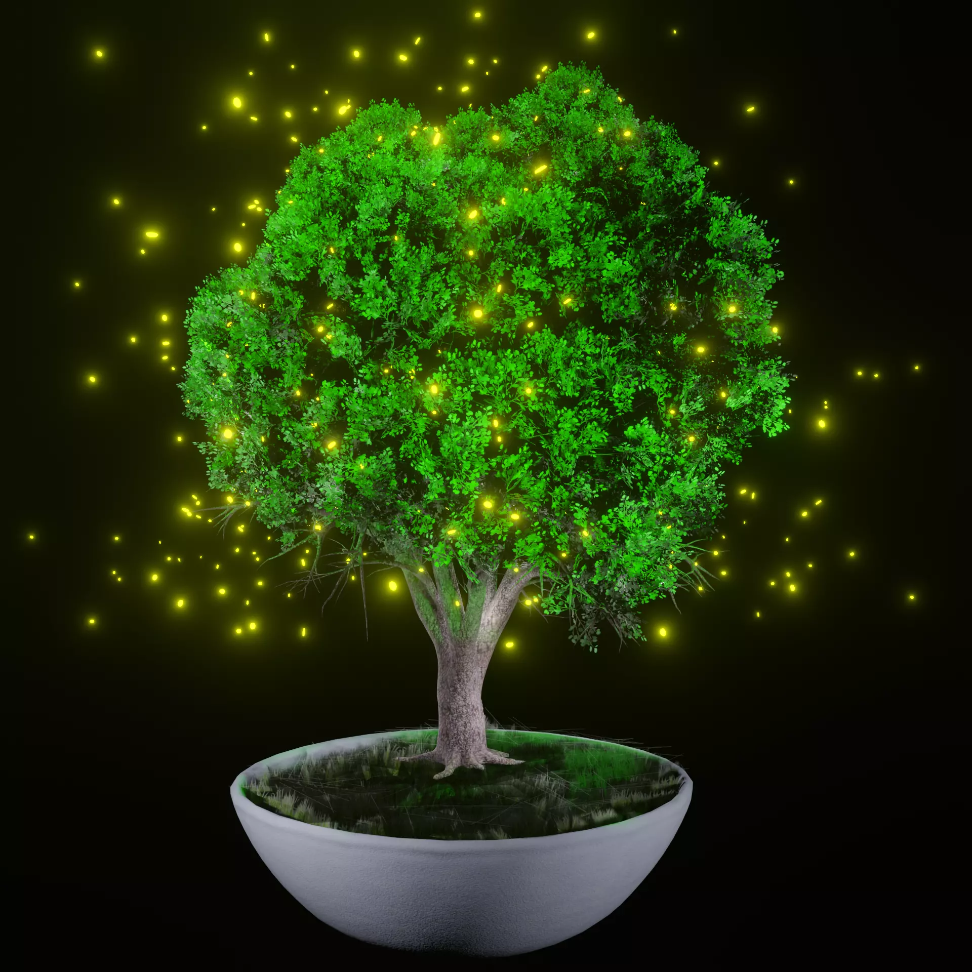 Magic Tree Free low-poly 3D model