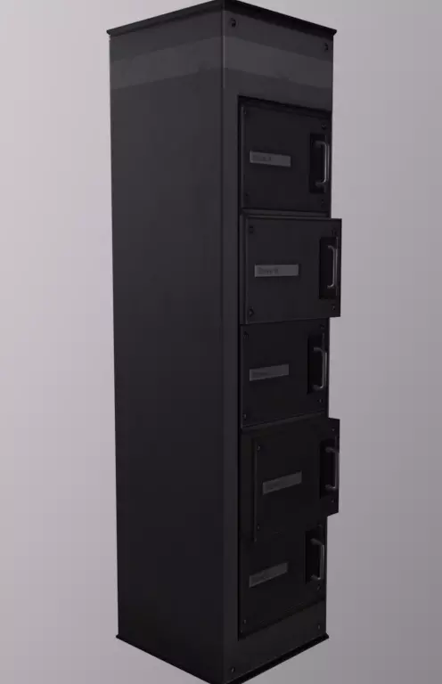 Computer Terminal Low-poly 3D model_0