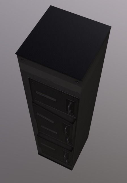 Computer Terminal Low-poly 3D model_5