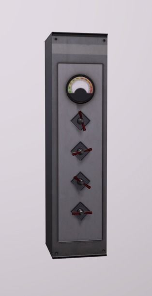 Computer Terminal Low-poly 3D model_2