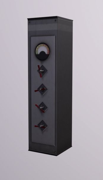 Computer Terminal Low-poly 3D model_3