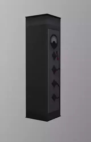 Computer Terminal Low-poly 3D model