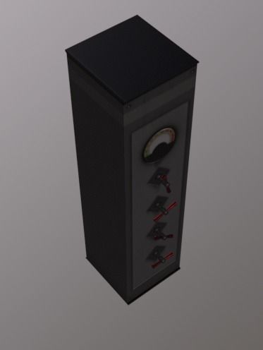 Computer Terminal Low-poly 3D model_5