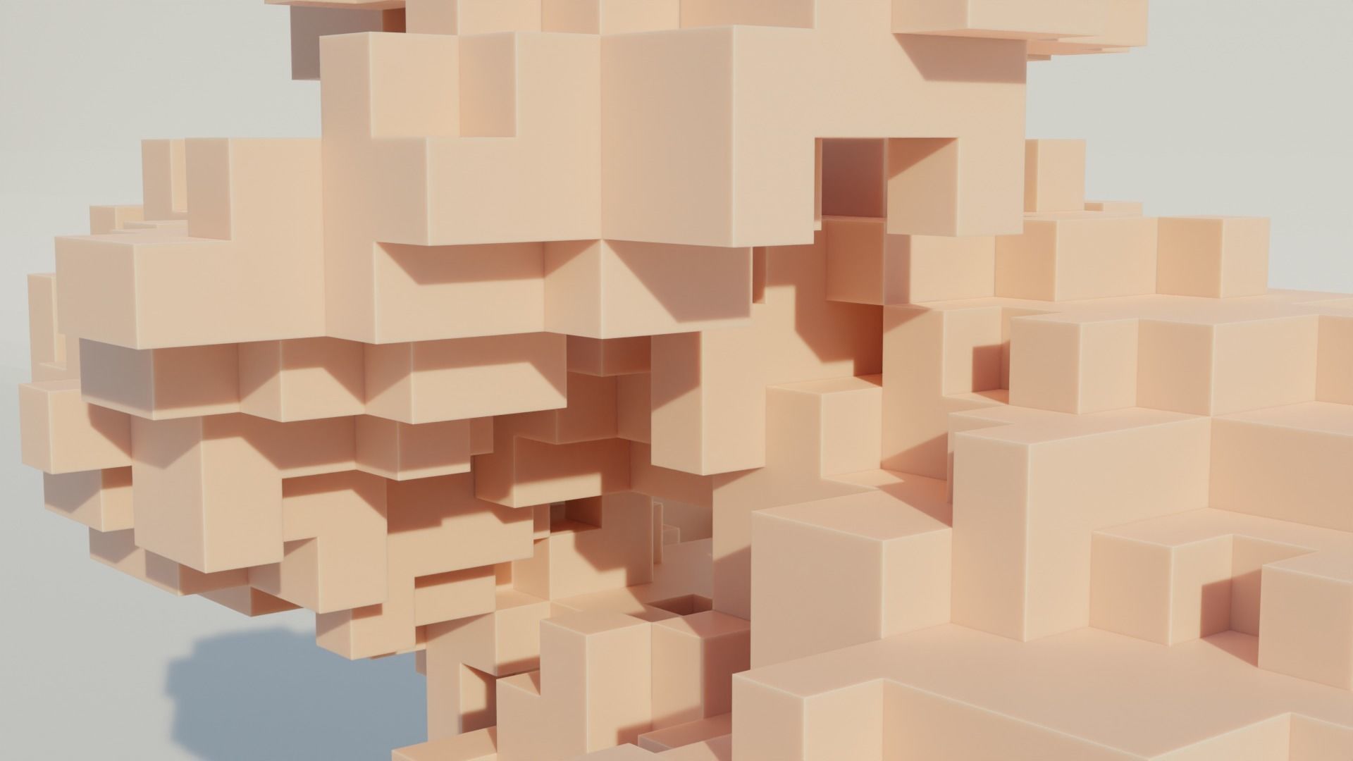 Abstract block Low-poly 3D model_1