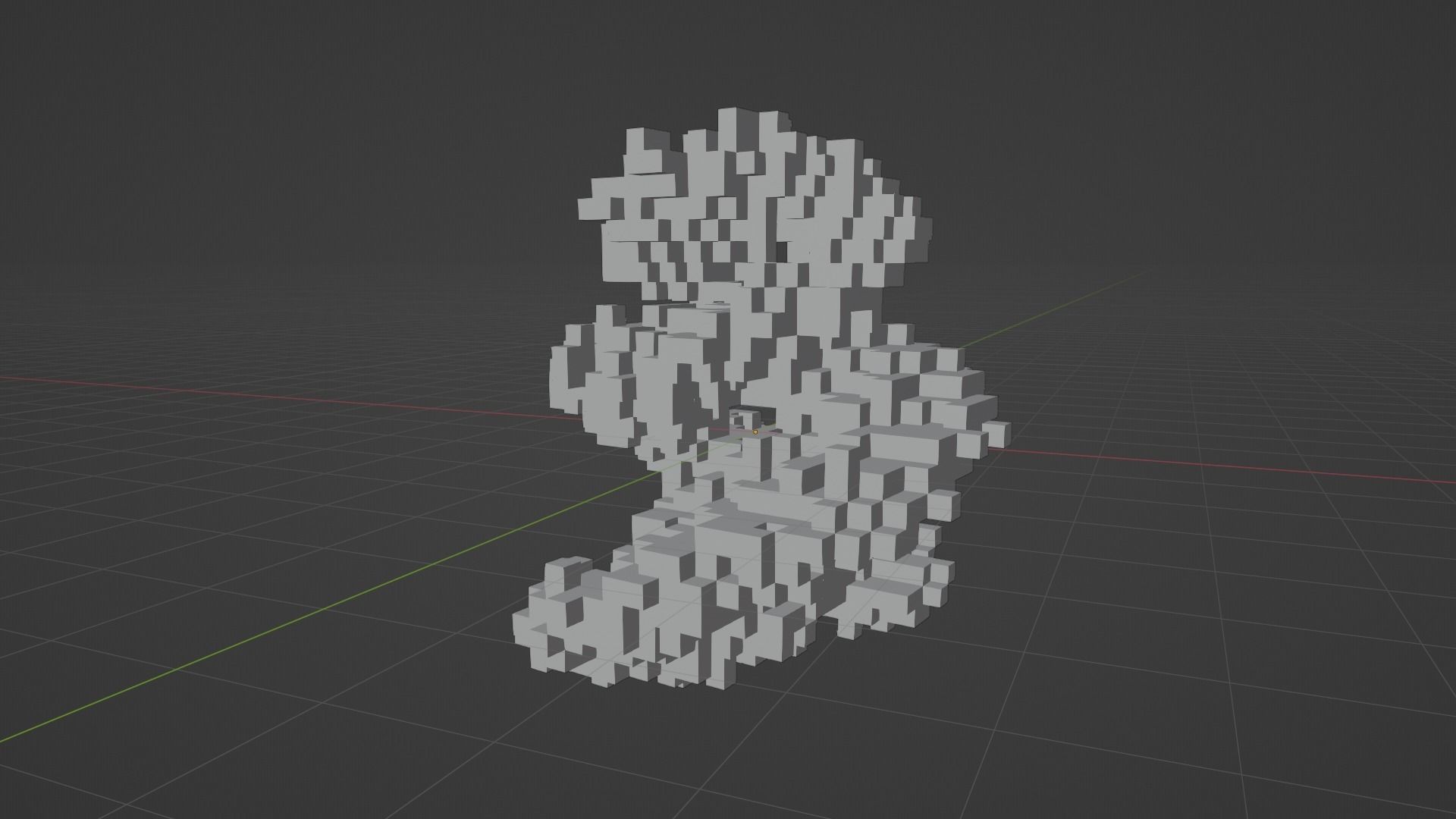 Abstract block Low-poly 3D model_5