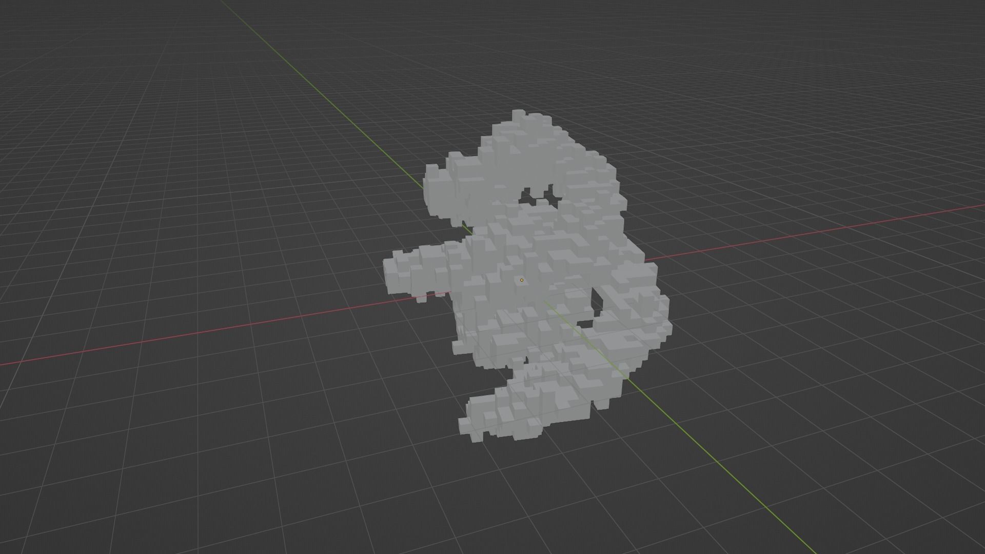 Abstract block Low-poly 3D model_6