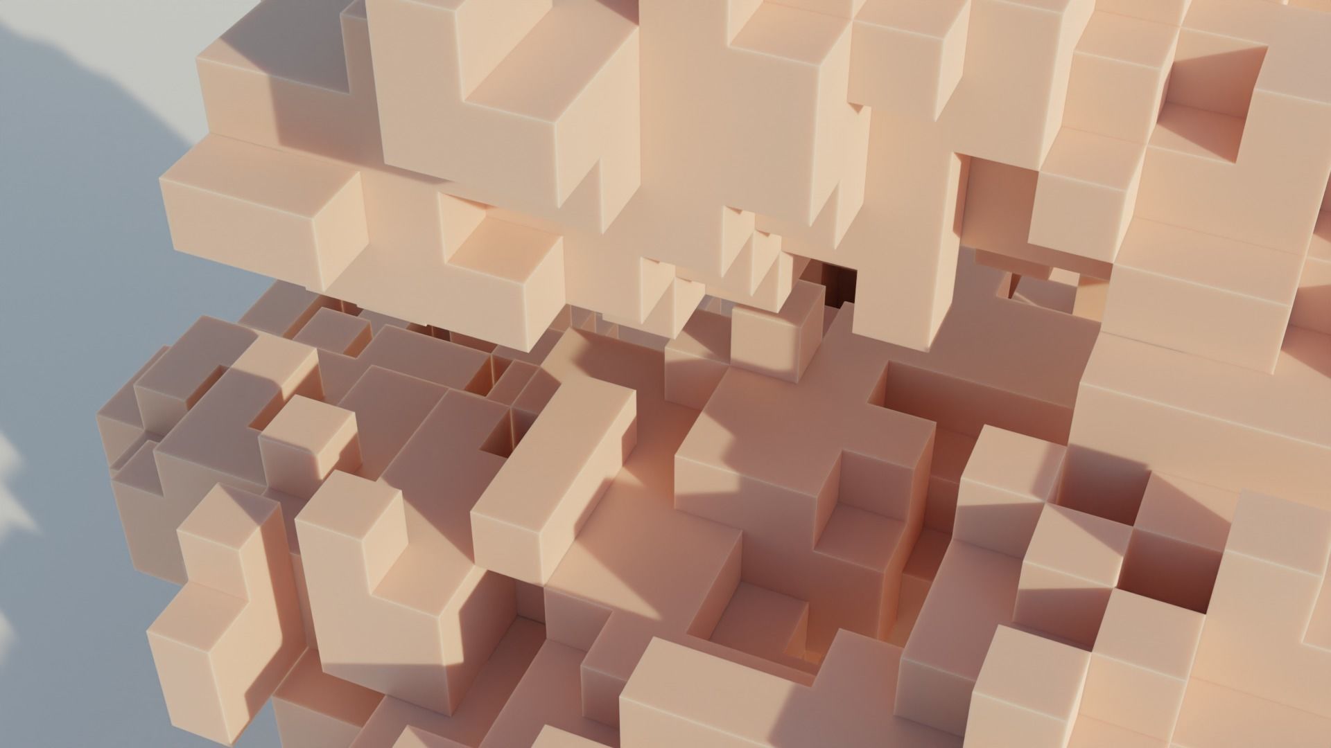 Abstract block Low-poly 3D model_2