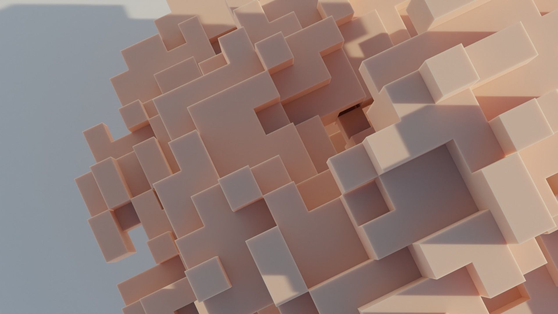 Abstract block Low-poly 3D model_4