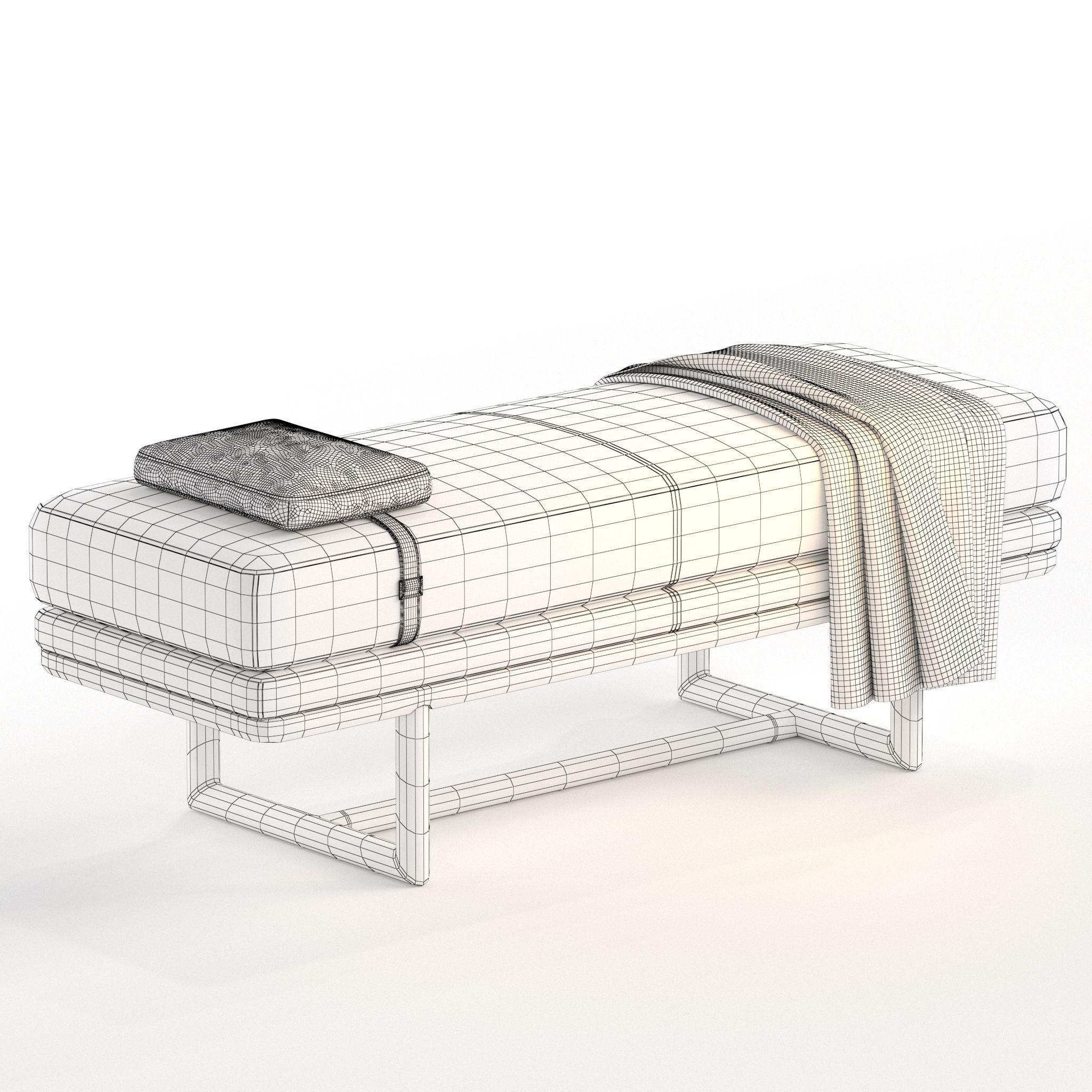 Henry bench 3D model_3