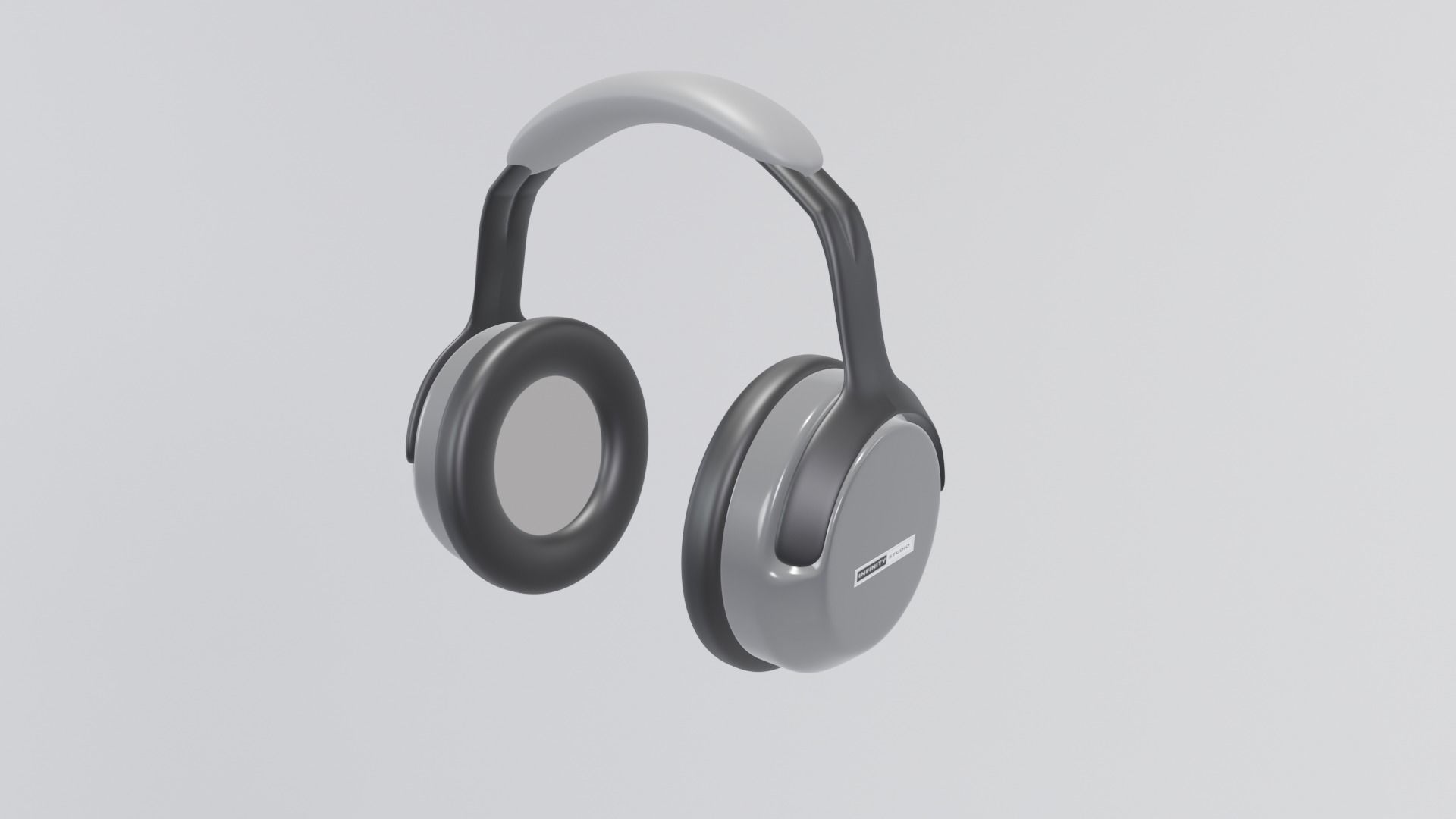 Wireless Headphone   Low-poly 3D model_3