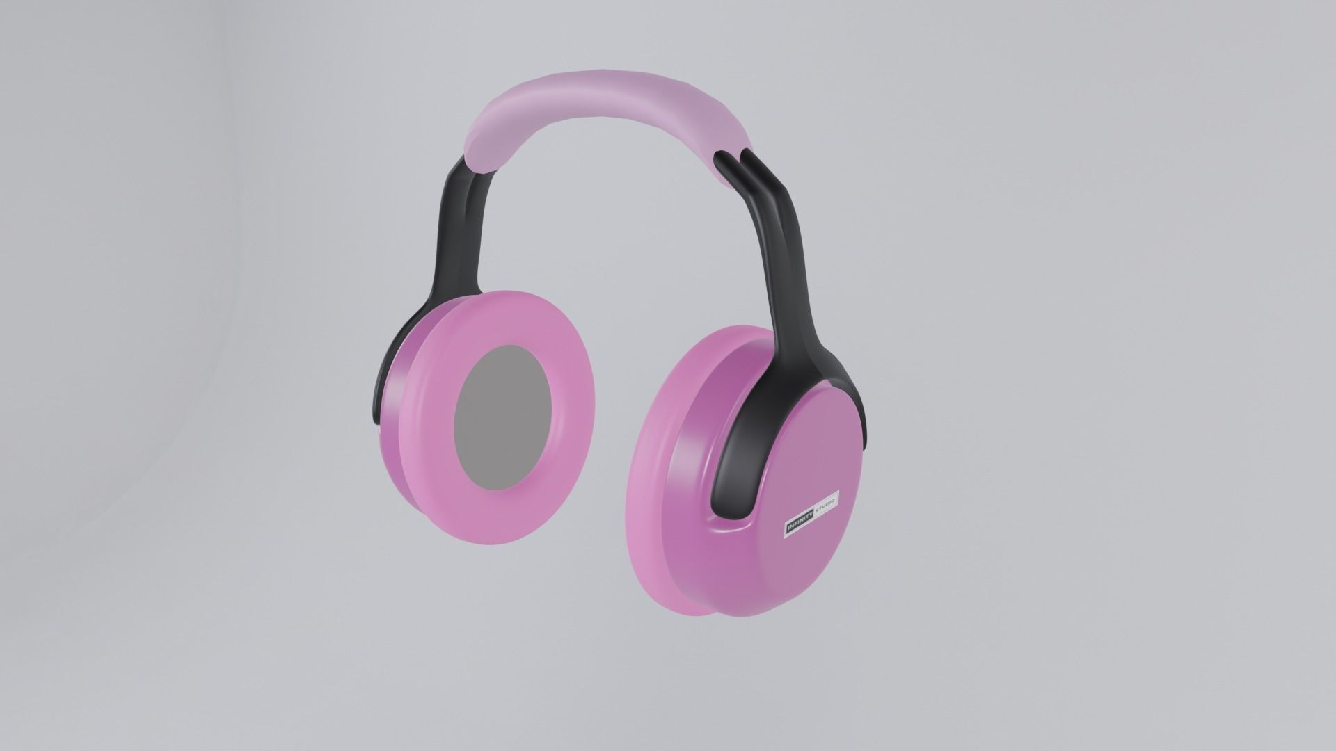 Wireless Headphone   Low-poly 3D model_2
